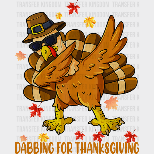 Dabbing For Thanksgiving - Dtf Transfer Unisex S & M (10’’) / Dark Color Design See Imaging