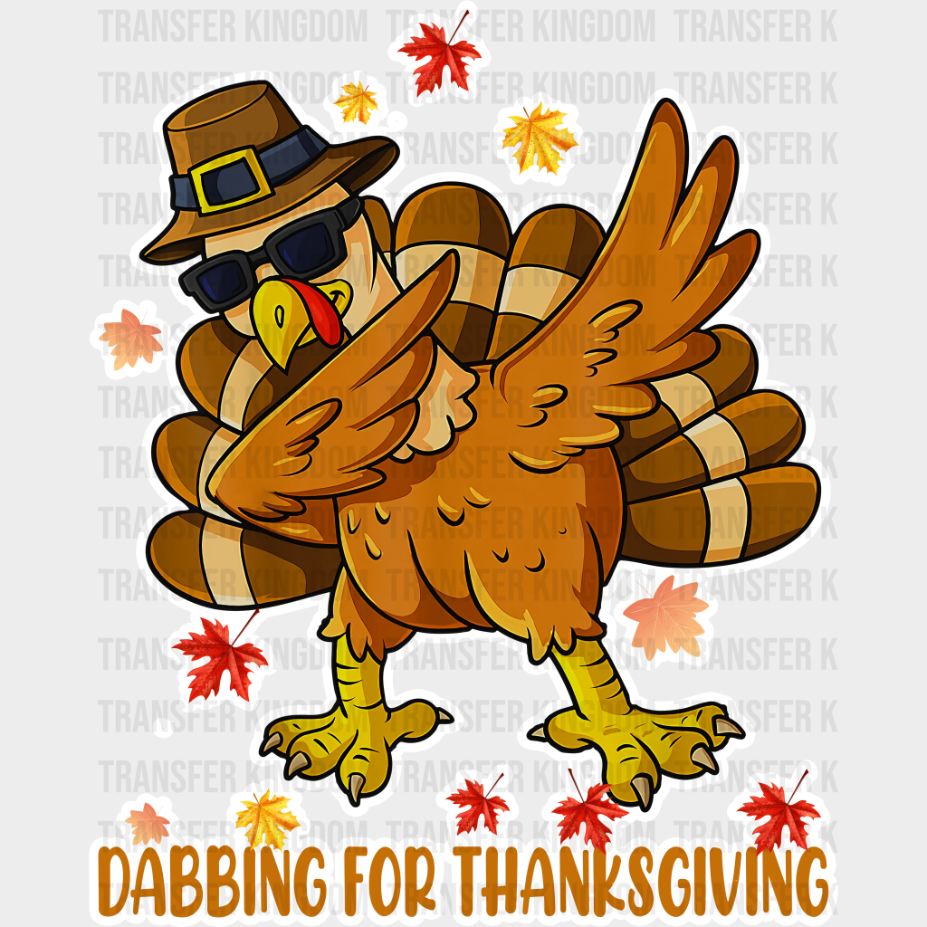 Dabbing For Thanksgiving - Dtf Transfer Unisex S & M (10’’) / Light Color Design See Imaging