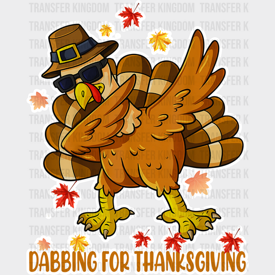 Dabbing For Thanksgiving - Dtf Transfer Unisex S & M (10’’) / Light Color Design See Imaging