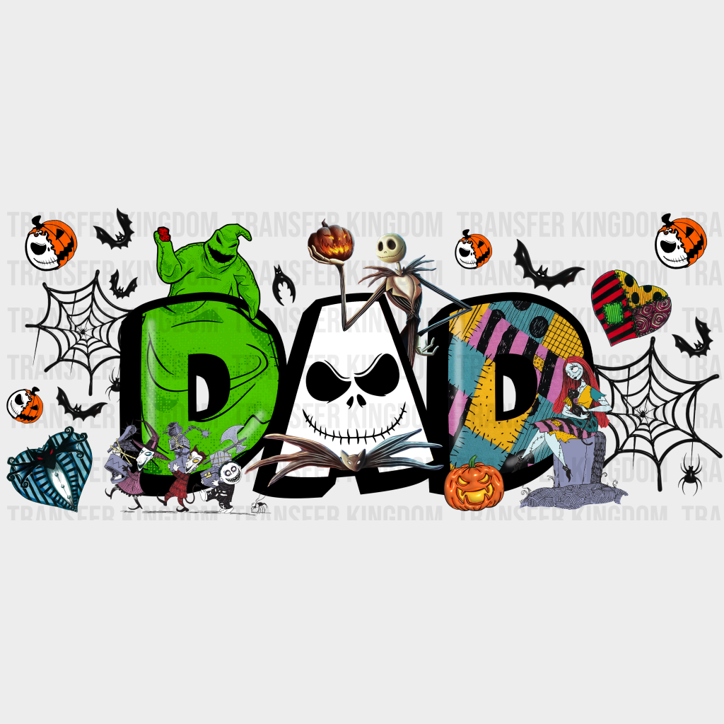 Dad Halloween Design - Cup Wrap Uv Sticker Permanent Dtf Decal