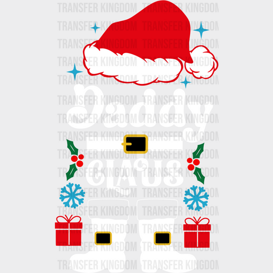 Daddy Claus - Christmas Dtf Transfer Unisex S & M (10’’) / Light Color Design See Imaging