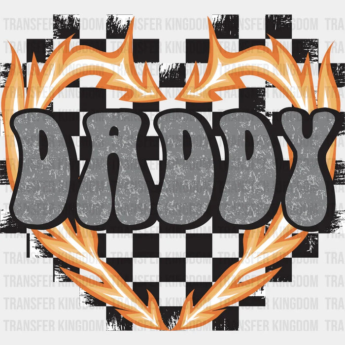 Daddy Fire Heart Design - DTF heat transfer