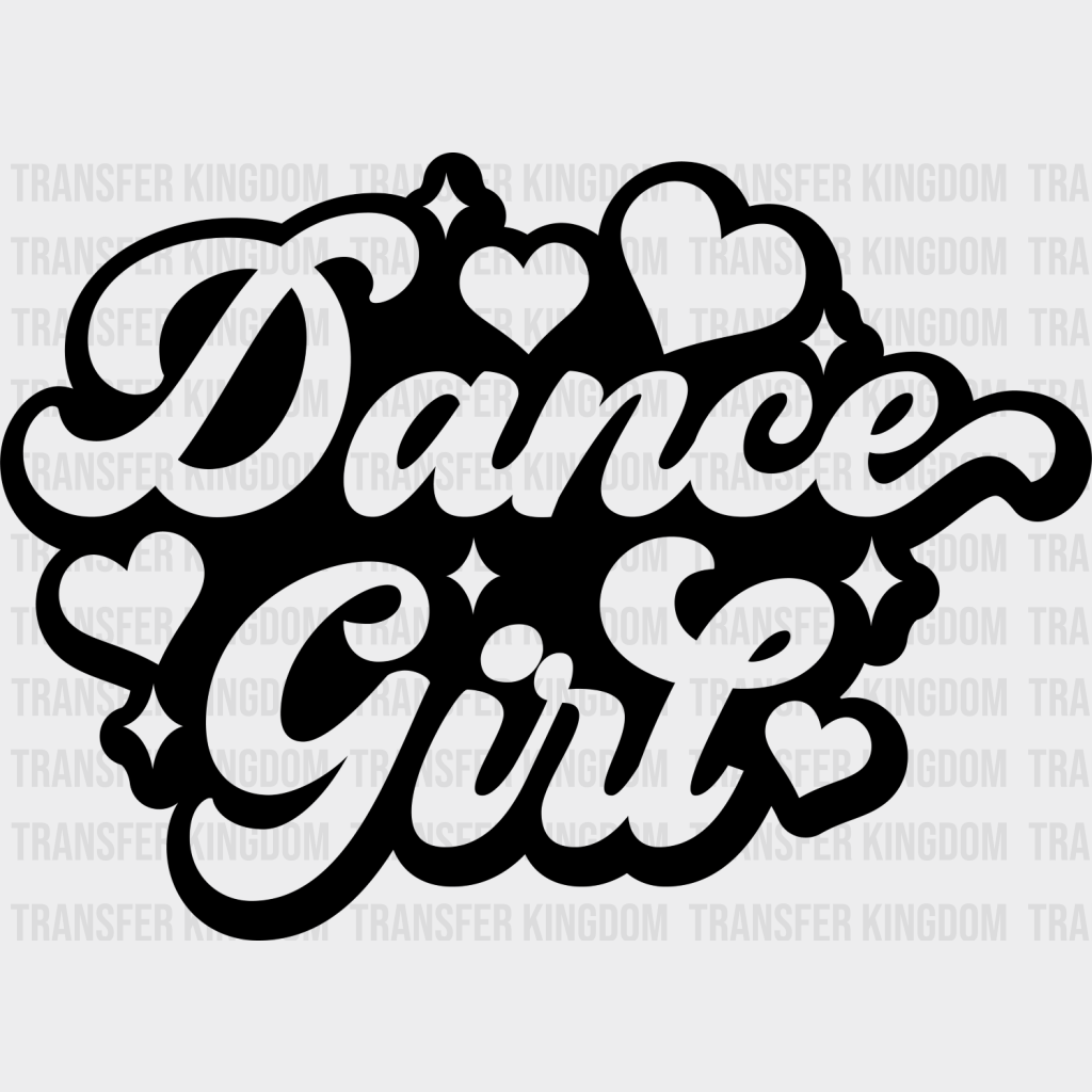 Dance Girl Heart Design - Dancing Dtf Heat Transfer Unisex S & M (10’’) / Dark Color See Imaging