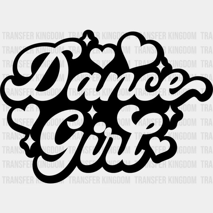 Dance Girl Heart Design - Dancing DTF Heat Transfer