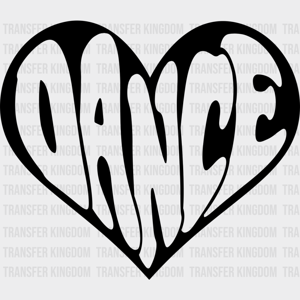 Dance Heart Design - Dancing Dtf Heat Transfer Unisex S & M (10’’) / Dark Color See Imaging