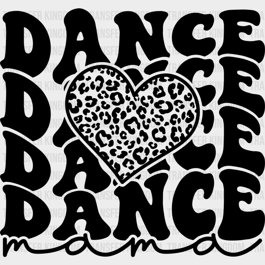 Dance Heart Design - Dancing Dtf Heat Transfer Unisex S & M (10’’) / Dark Color See Imaging