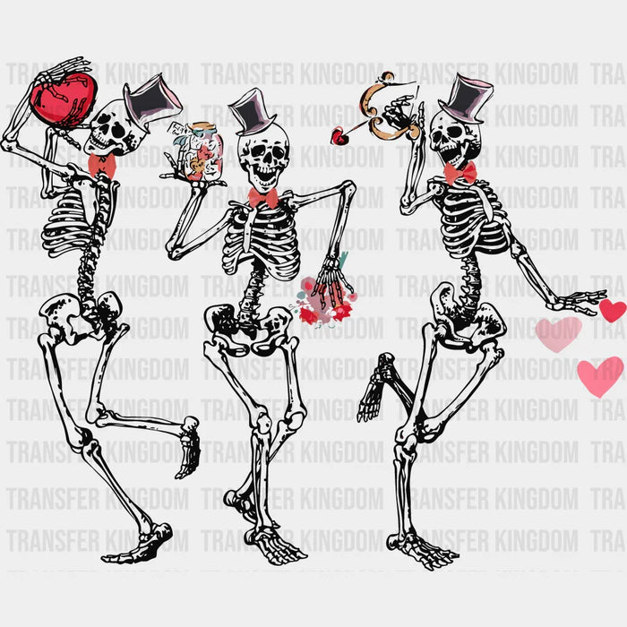 Dancing Skeletons Valentine's Day Design - DTF heat transfer