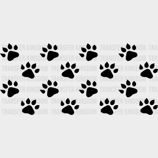 Dark Paw Design - Pets Cup Wrap Uv Sticker Permanent Dtf Decal