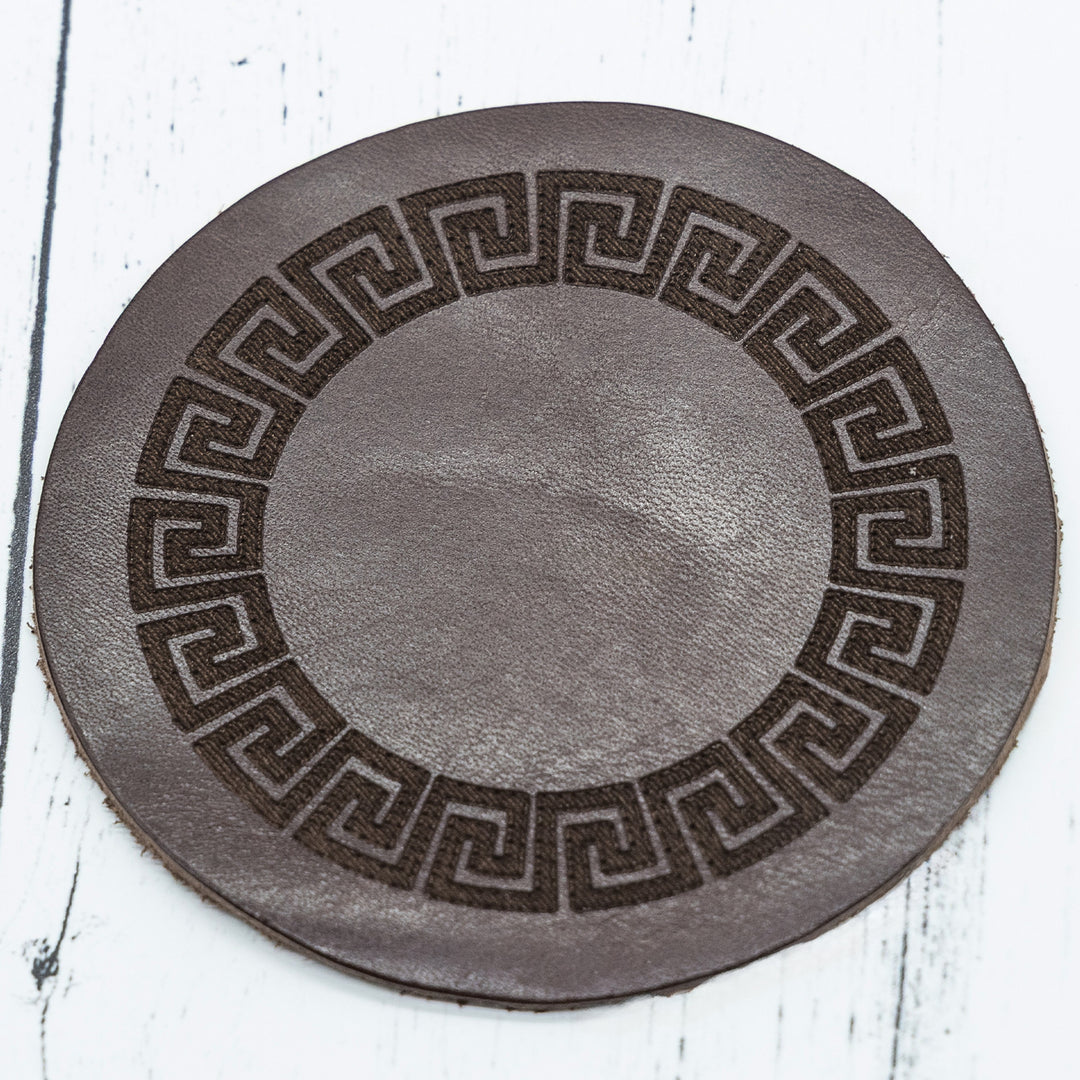 Custom Engraved Leather Coaster