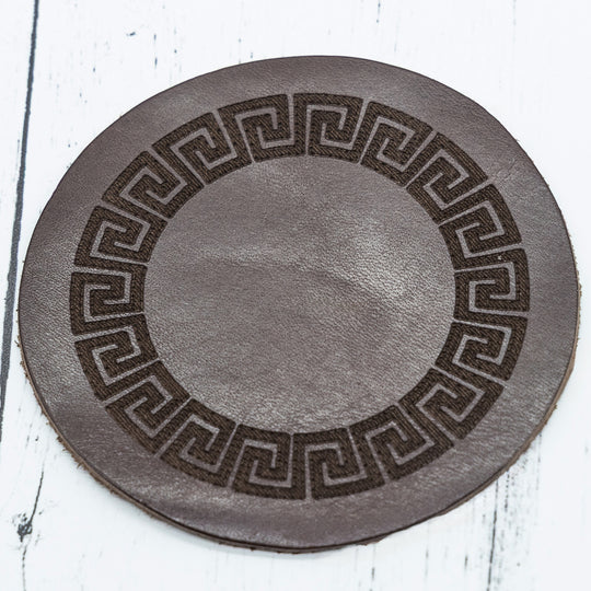 Custom Engraved Leather Coaster