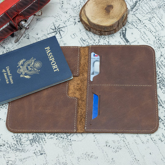 Faux Leather Passport Holder – Travel Wallet & Document Organizer