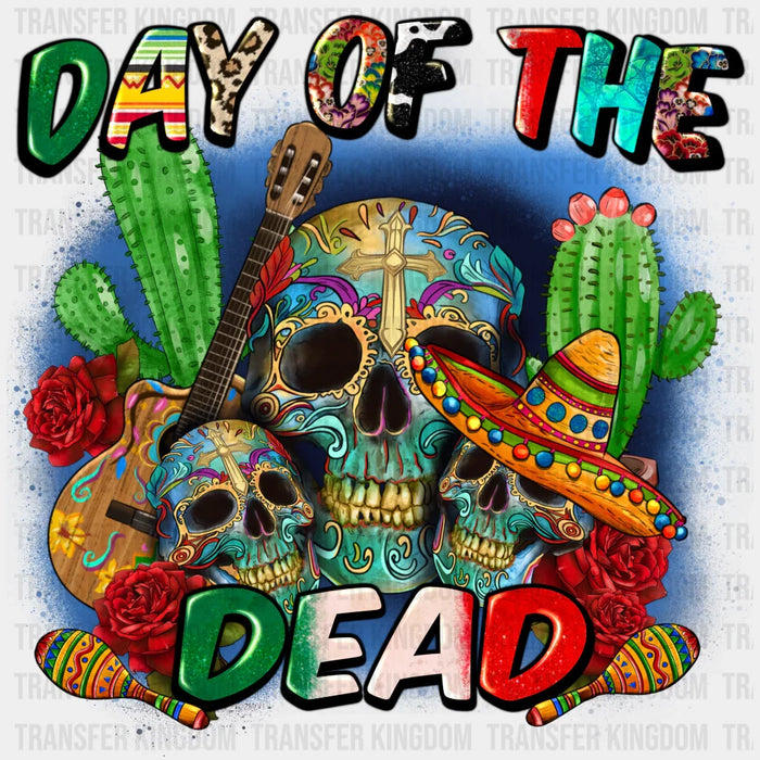 Day Of The Dead Cactus Design - Day Of The Dead DTF heat transfer