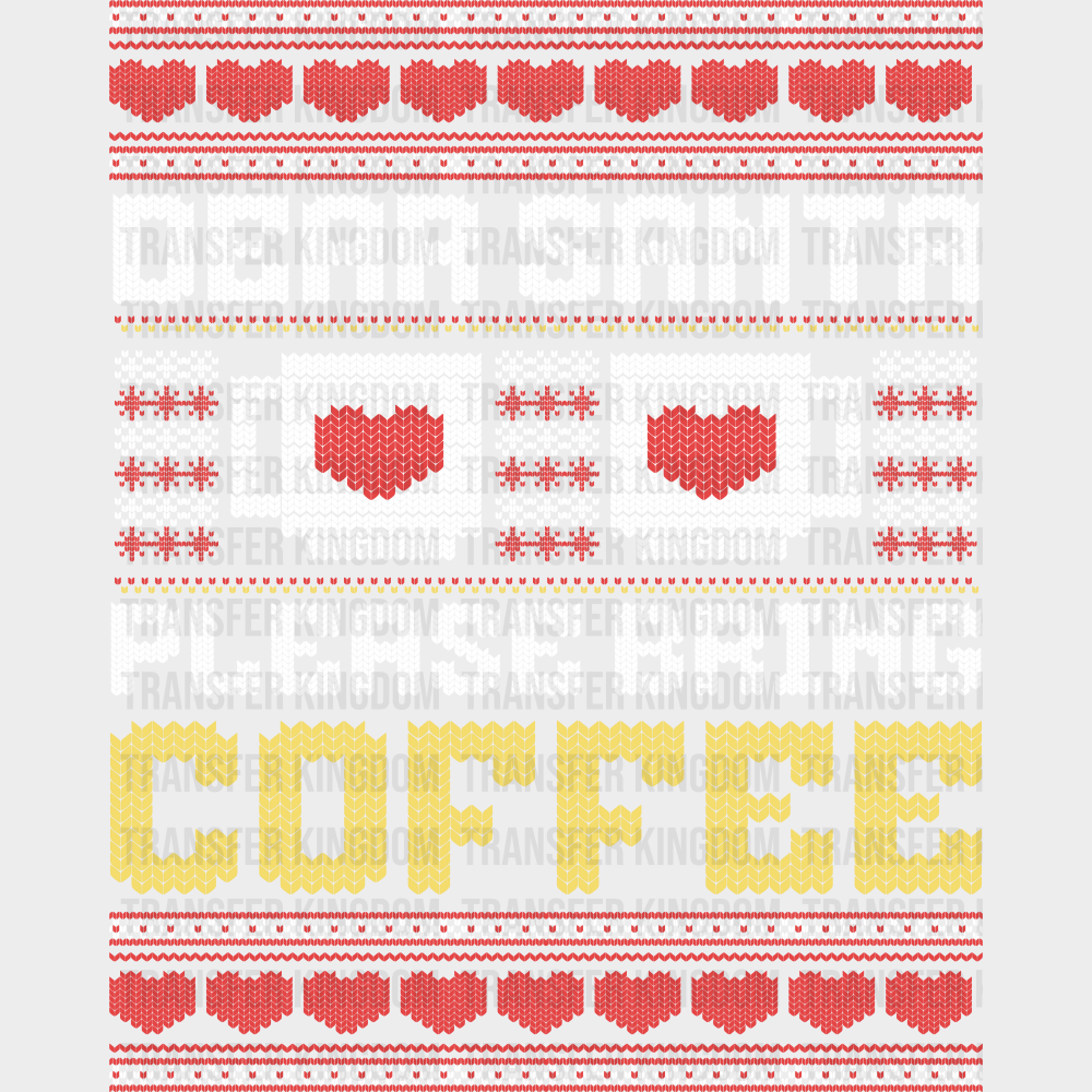 Dear Santa Please Bring Coffee - Christmas DTF Transfer