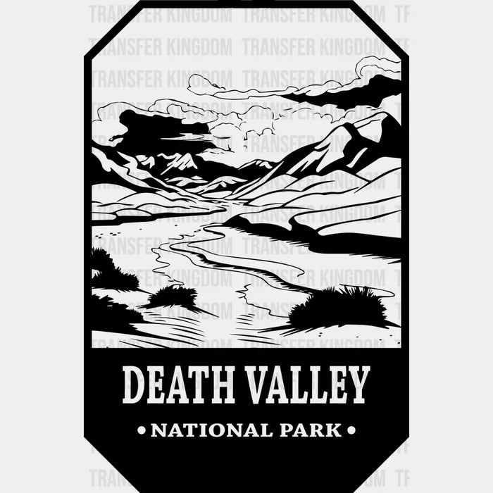 Death Valley National Park Black And White Design - National Parks DTF Transfers