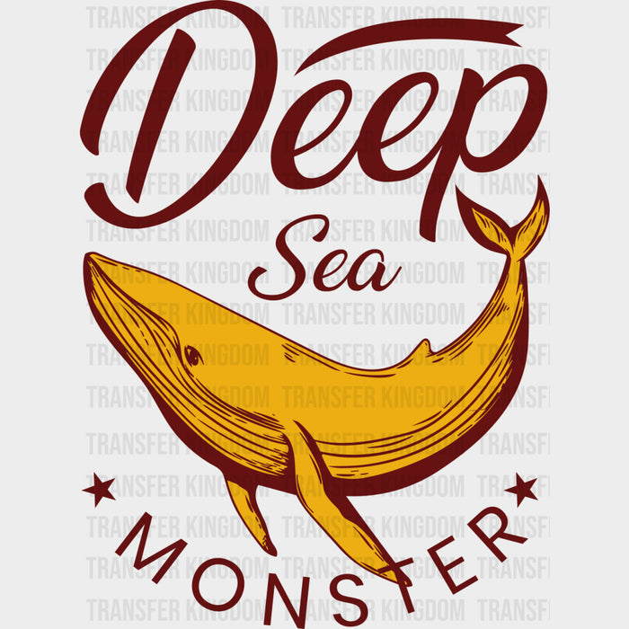 Deep Sea Monster, Yellow Whale - Fishing DTF Transfers