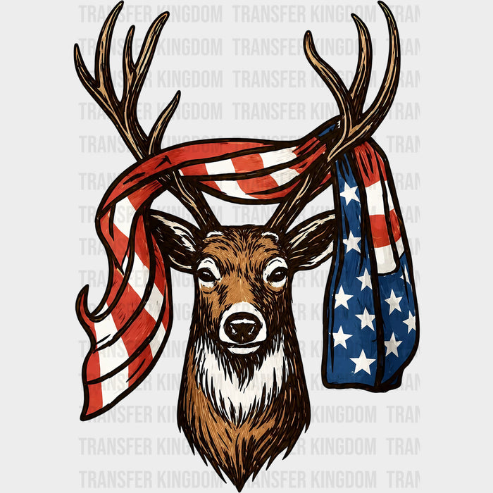 Deer Carrying USA Flag - Hunting DTF Transfers