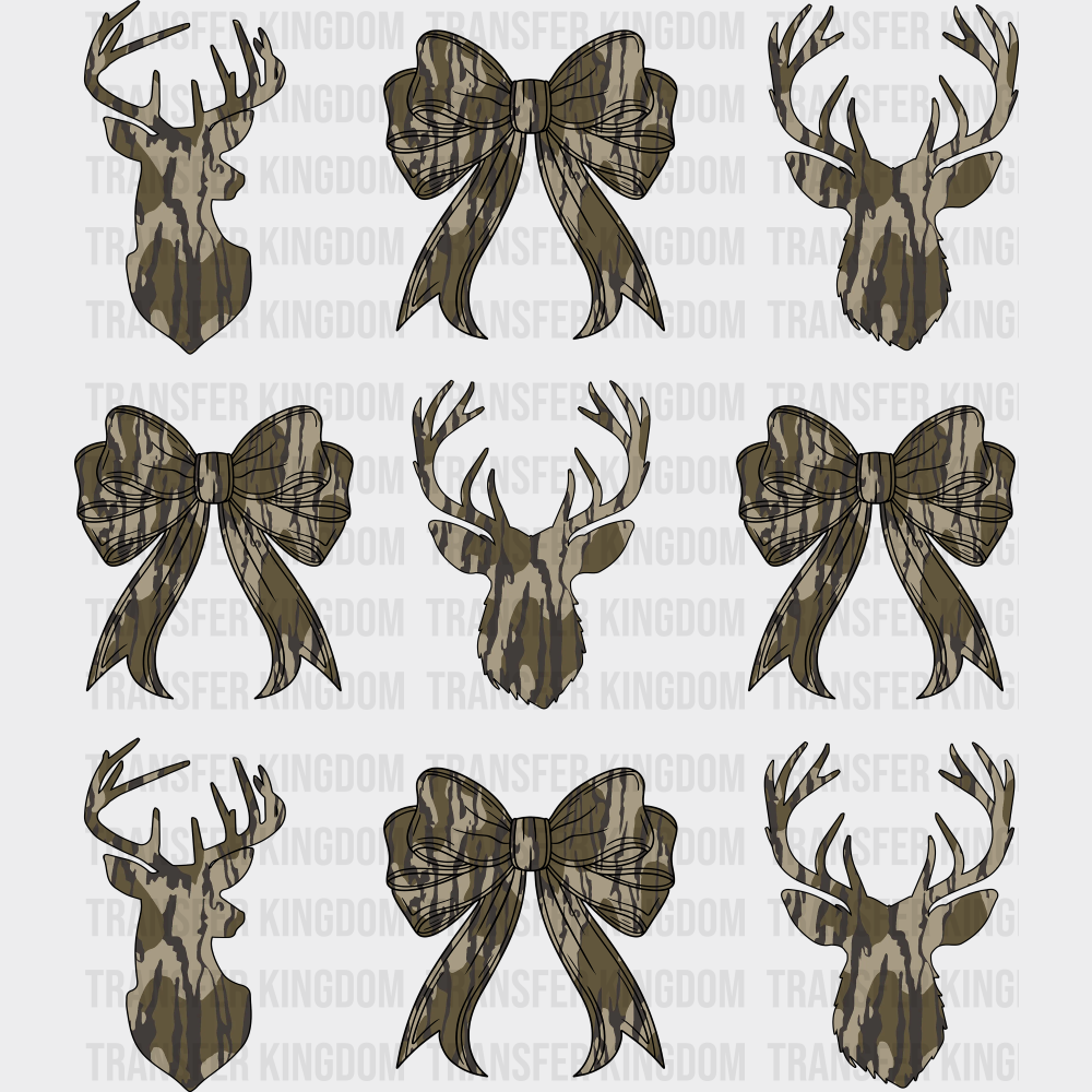 Deers And Ribbons - Hunting DTF Transfer