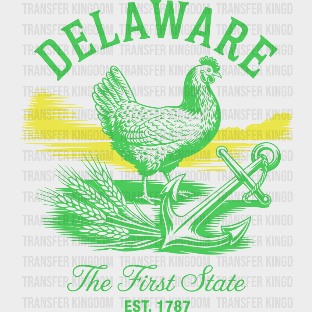Delaware The First State - States & Cities DTF Transfer