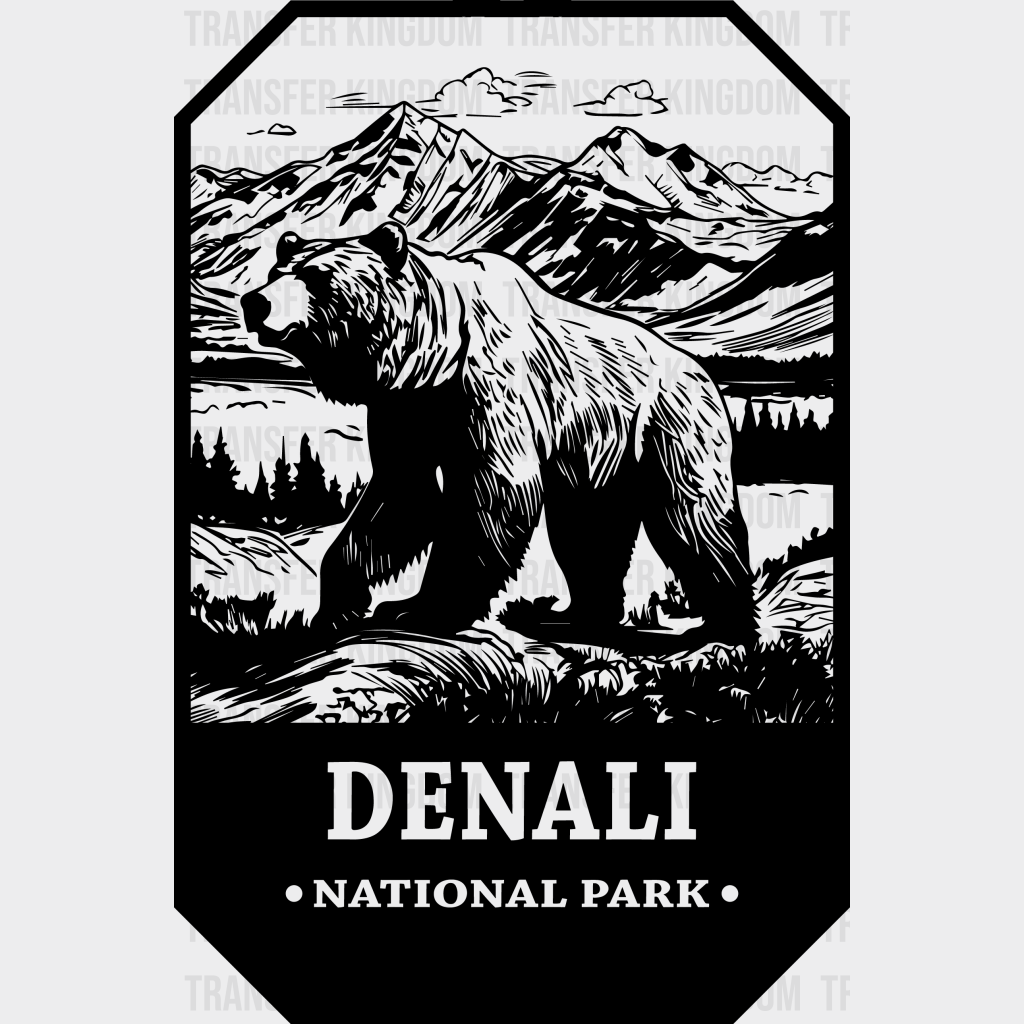 Denali National Park Design - Parks Dtf Transfers Unisex S & M (10’) / Dark Color See Imaging