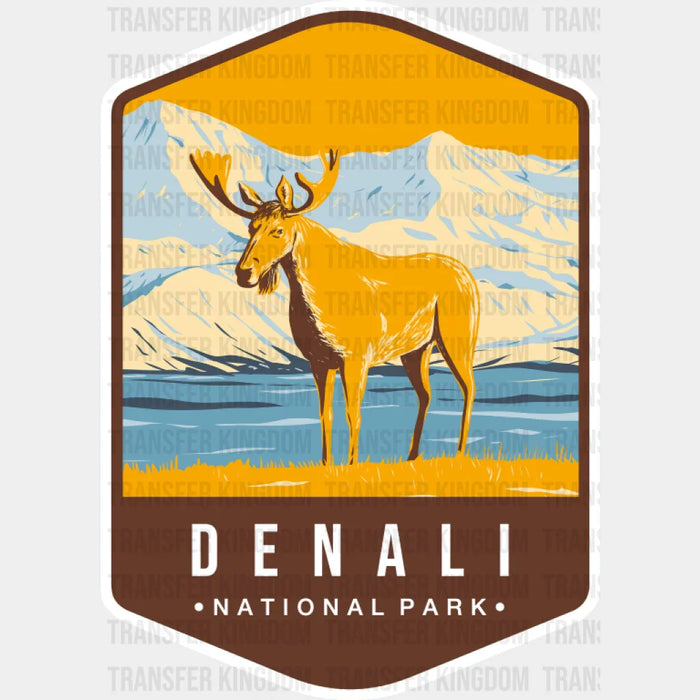 Denali National Park Colorful Design - National Parks DTF Transfer