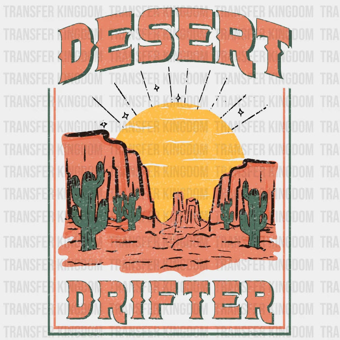 Desert Drifter Orange Design - Western DTF Transfers