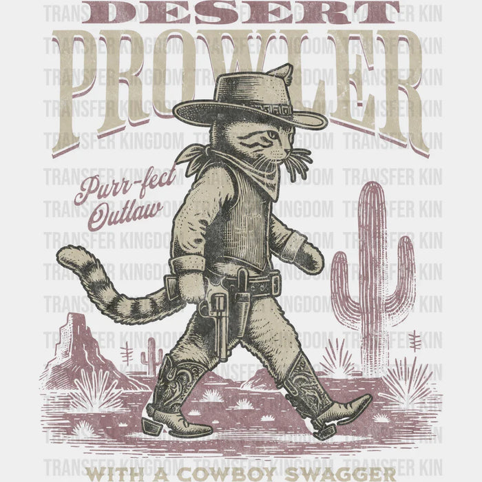 Desert Prowler With a Cowboy Swagger - Rodeo DTF Transfers