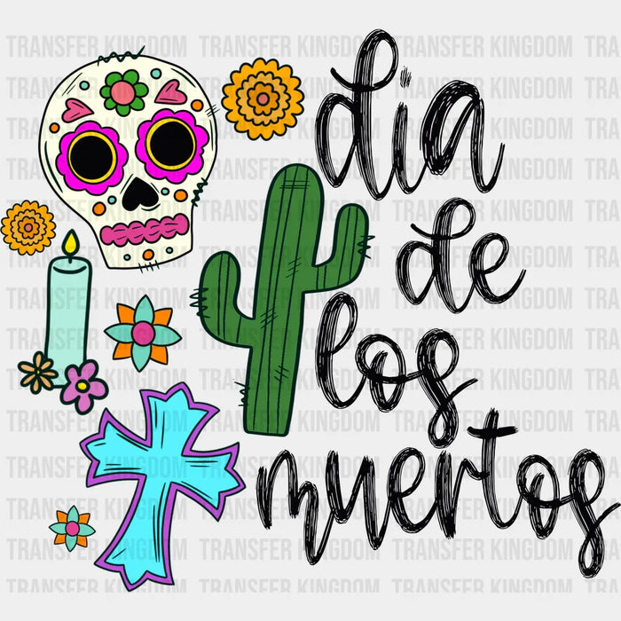 Dia De Los Muertos Doodles - Day Of The Dead DTF heat transfer