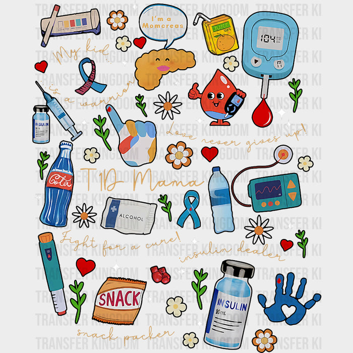 Diabetes Clip Arts - Diabetes DTF Transfers