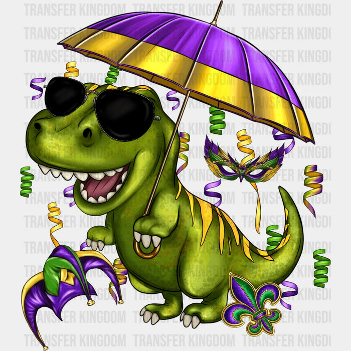 Dinosaur Mardi Gras Design- Mardi Gras DTF heat transfer