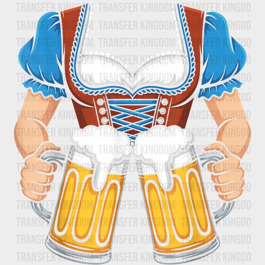 Dirndl Lady Serving Beers - Oktoberfest DTF Transfers