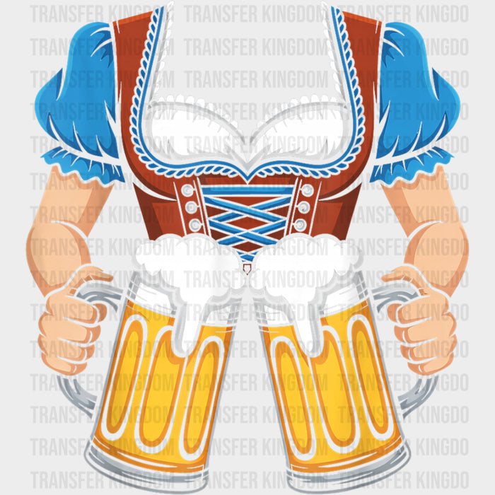 Dirndl Lady Serving Beers - Oktoberfest DTF Transfers