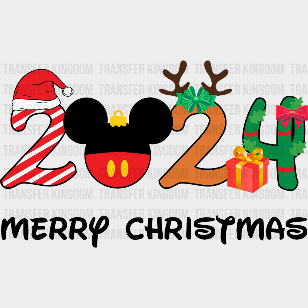 Disney 2024 Merry Christmas - Christmas DTF Transfer - Transfer Kingdom