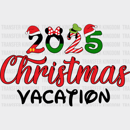 Disney 2025 Christmas Vacation - Iron On Dtf Transfer Unisex S & M (10’’) / Dark Color Design