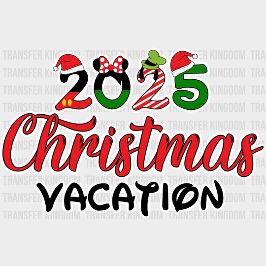 Disney 2025 Christmas Vacation - Iron On Dtf Transfer Unisex S & M (10’’) / Light Color Design