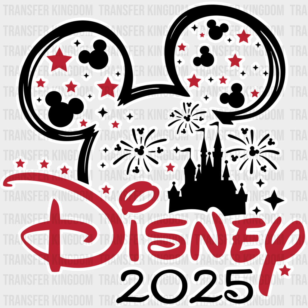 Disney 2025 Mickey And Minnie - Iron On Dtf Transfer Unisex S & M (10’’) / Light Color Design