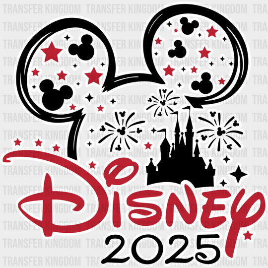 Disney 2025 Mickey And Minnie - Iron On Dtf Transfer Unisex S & M (10’’) / Light Color Design