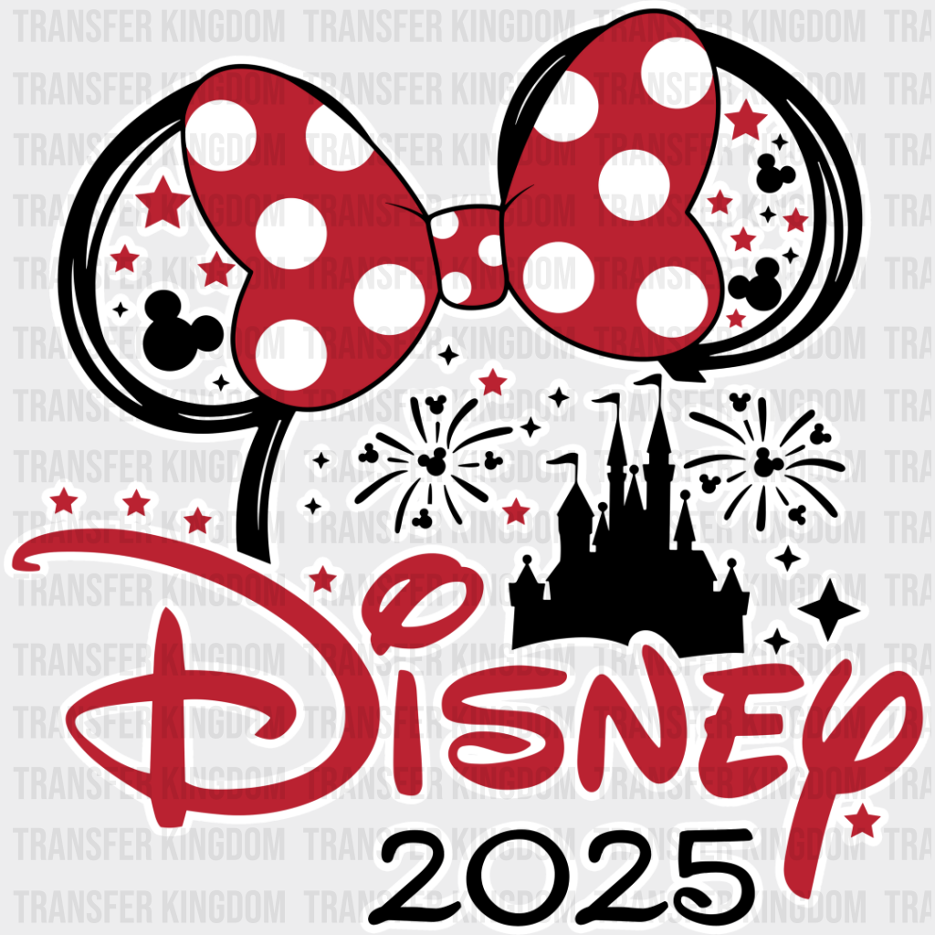 Disney 2025 Mickey And Minnie - Iron On Dtf Transfer Unisex S & M (10’’) / Light Color Design