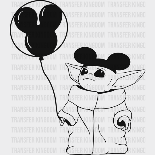 Disney Baby Yoda Design - Dtf Heat Transfer Unisex S & M ( 10 ) / Dark Color (See Imaging)