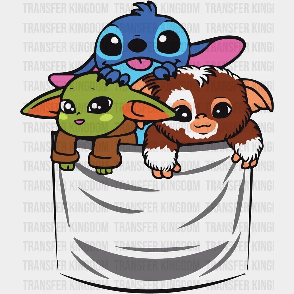 Disney Baby Yoda Stitch Friends Design - Dtf Heat Transfer