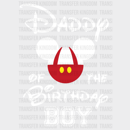 Disney Birthday Boy Family Mickey And Minnie Ears Design - Dtf Heat Transfer