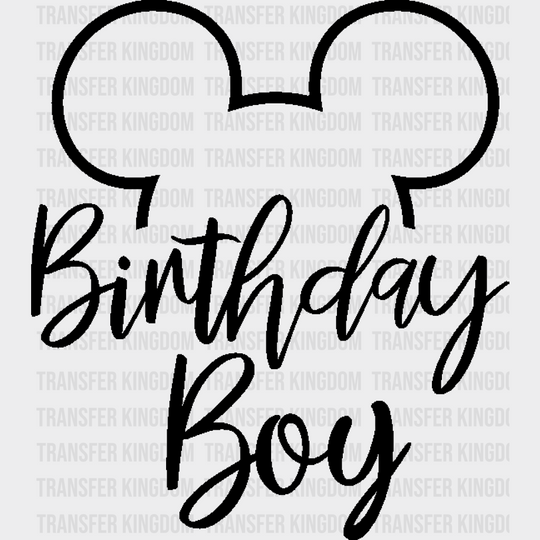 Disney Birthday Boy Mickey And Girl Minnie Design - Dtf Heat Transfer Unisex S & M ( 10 ) / Dark