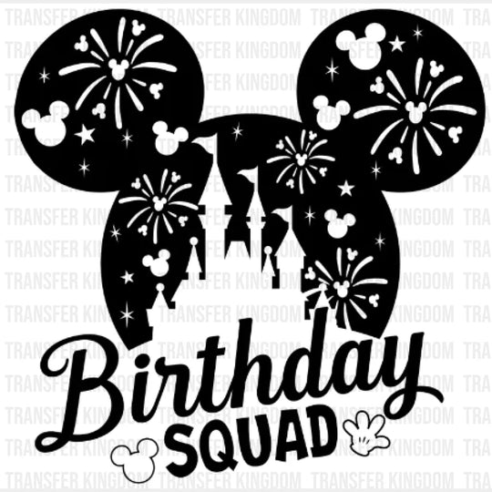 Disney Birthday Squad Mickey And Minnie Design - Dtf Heat Transfer