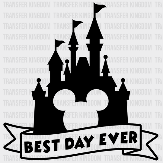 Disney Castle Best Day Ever Mickey And Minnie Design - Dtf Heat Transfer Unisex S & M ( 10 ) / Dark