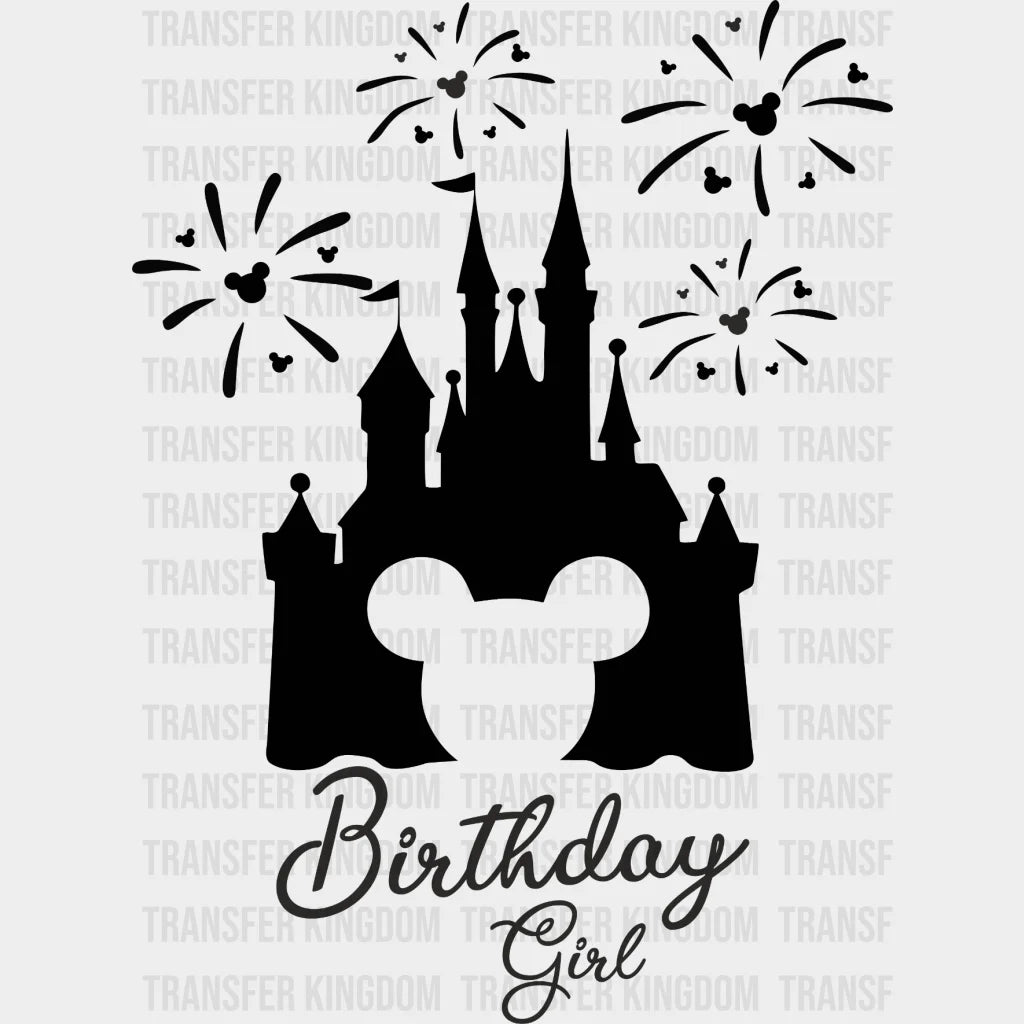 Disney Castle Birthday Girl Design - Dtf Heat Transfer