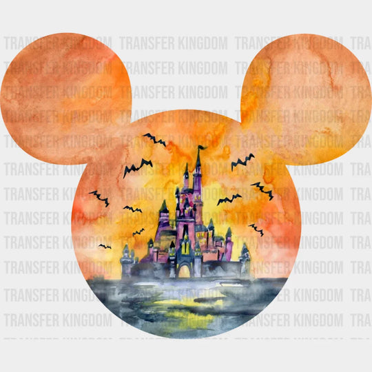 Disney Castle Mickey And Minnie Head Design - Dtf Heat Transfer