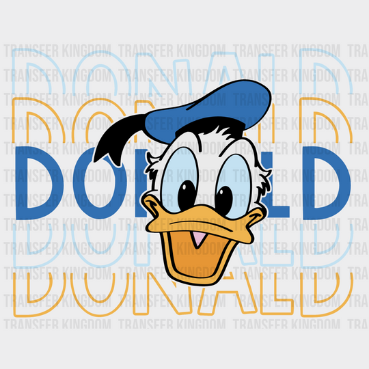 Disney Characters Stacked With Face Design - Dtf Heat Transfer Unisex S & M ( 10 ) / Donald Duck