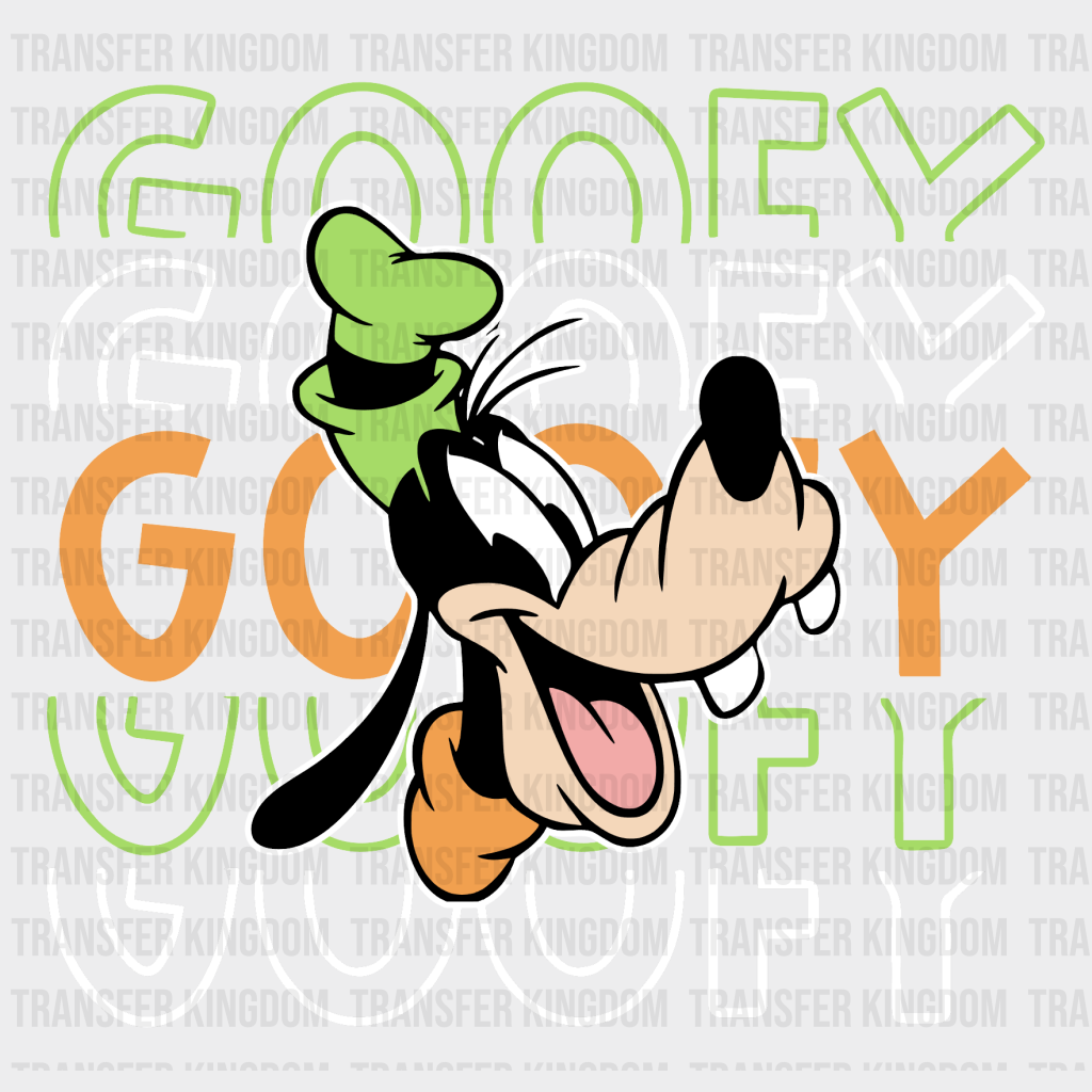 Disney Characters Stacked With Face Design - Dtf Heat Transfer Unisex S & M ( 10 ) / Goofy Light