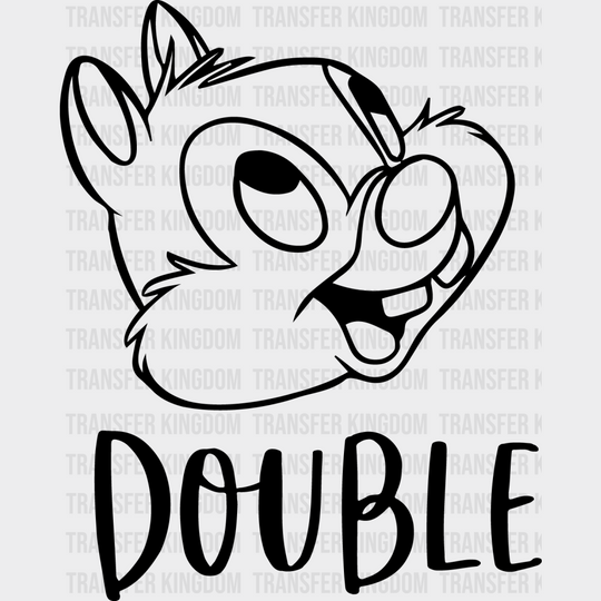 Disney Chip And Dale Double Trouble Design - Dtf Heat Transfer Unisex S & M ( 10 ) / Dark Color (See