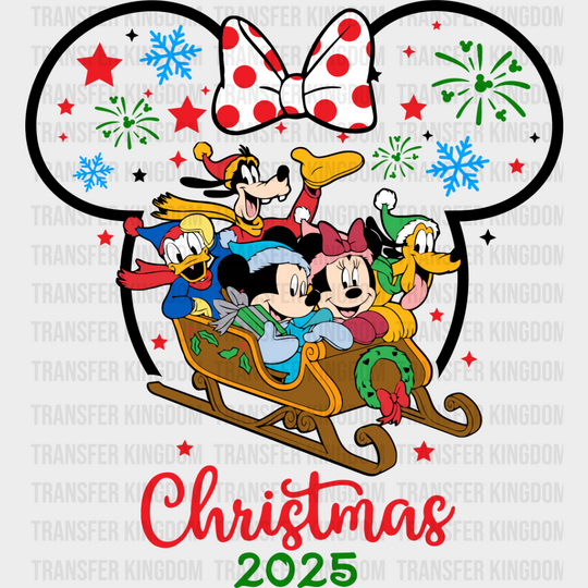 Disney Christmas 2025 - Iron On Dtf Transfer Unisex S & M (10’’) / Minnie Dark Color Design