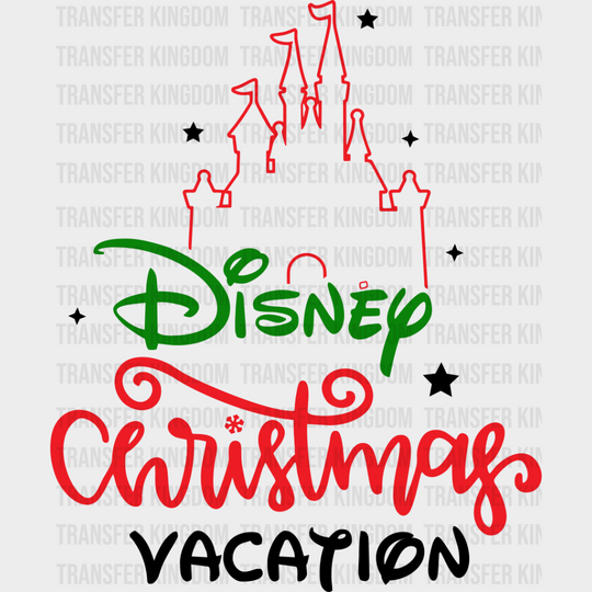 Disney Christmas Vacation - Iron On Dtf Transfer Unisex S & M (10’’) / Dark Color Design See Imaging